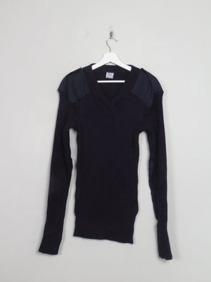 Men's Vintage Navy Army Jumper L/XL