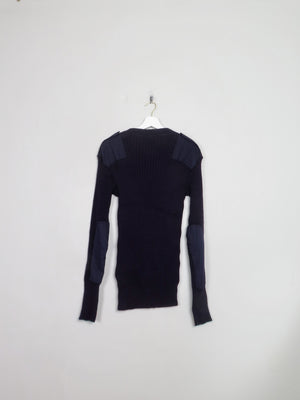 Men's Vintage Navy Army Jumper L/XL