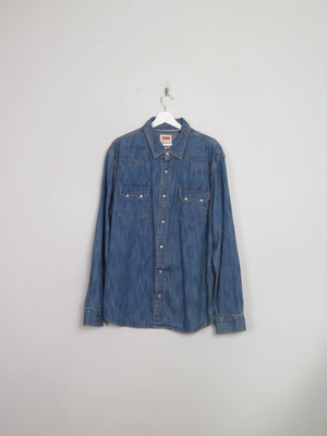 Men's Blue Denim Levi's Shirt XL