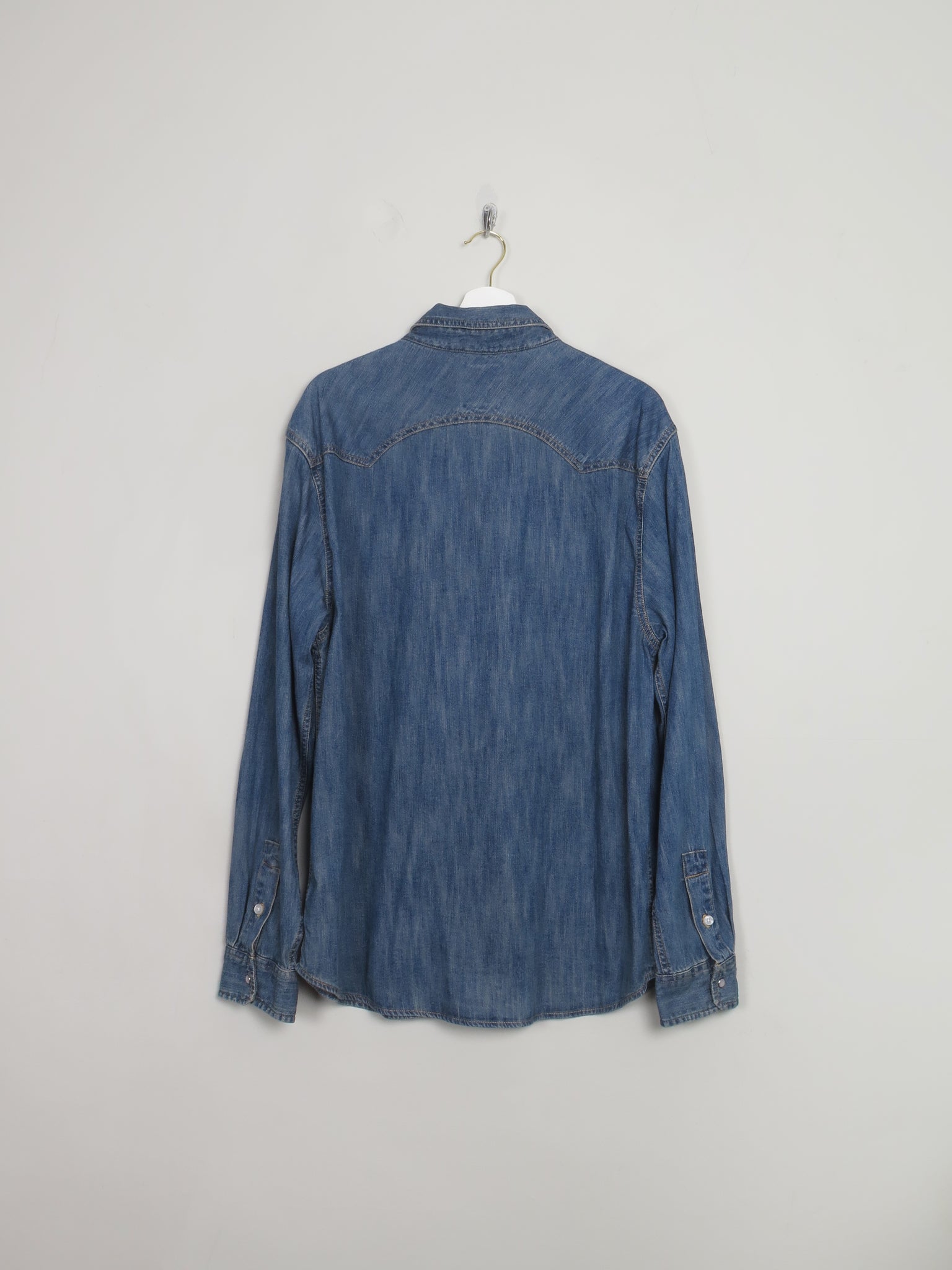 Men's Blue Denim Levi's Shirt XL
