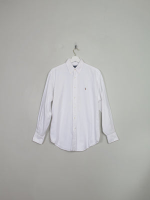 Men's White Vintage Ralph Lauren Shirt S