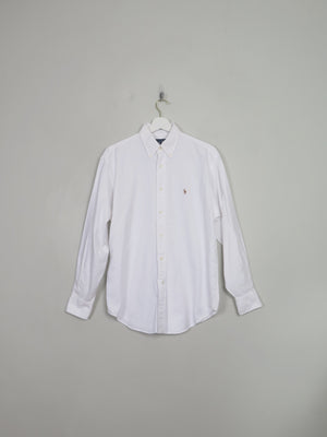 Men's White Vintage Ralph Lauren Shirt S