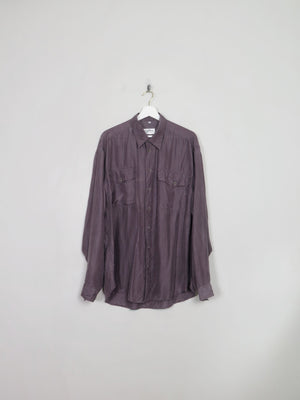 Men's Vintage Silk Mauve Shirt M