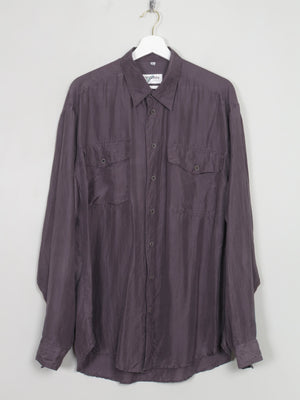 Men's Vintage Silk Mauve Shirt M