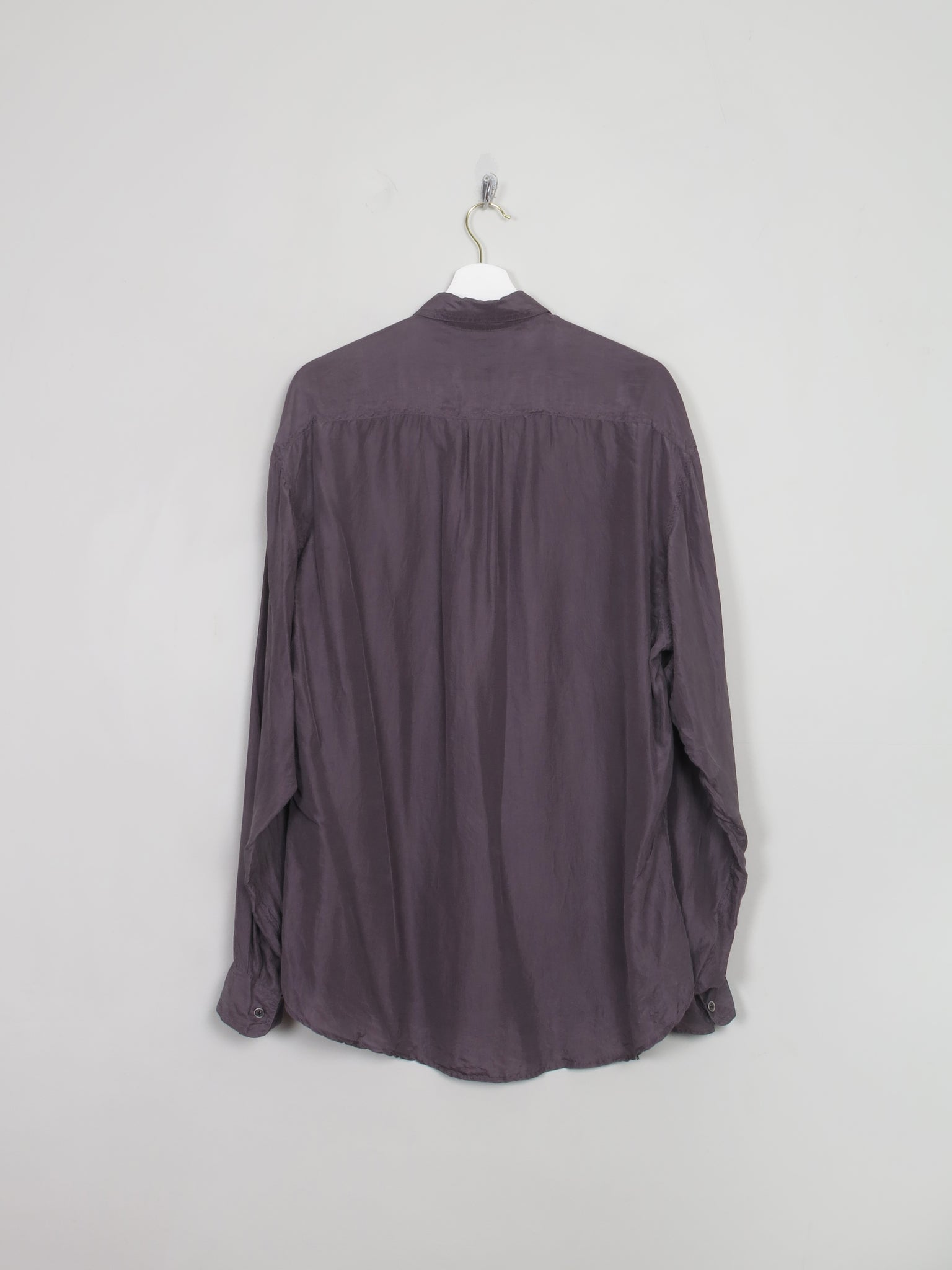 Men's Vintage Silk Mauve Shirt M