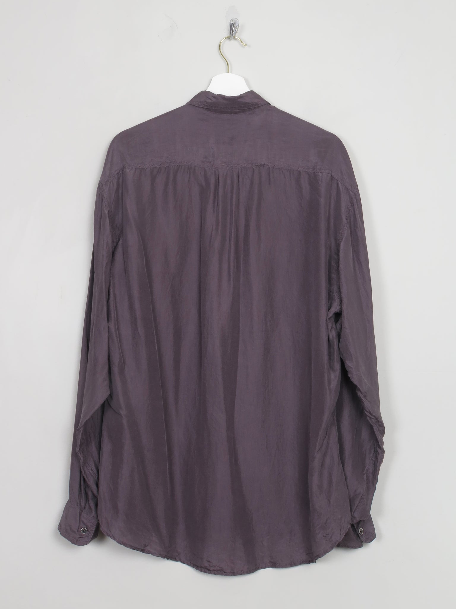 Men's Vintage Silk Mauve Shirt M