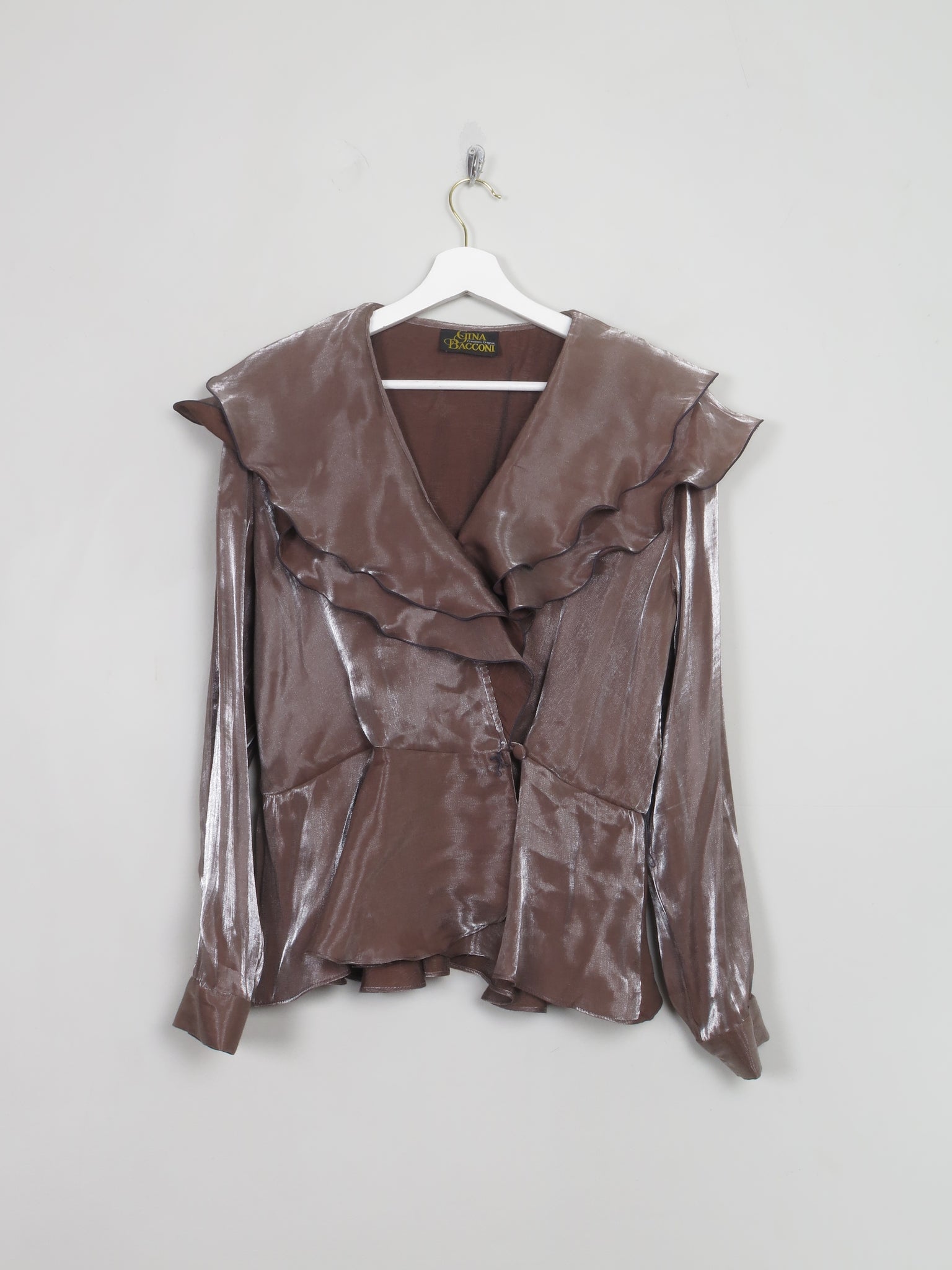 Vintage Gina Bacconi Frilly Blouse S/M