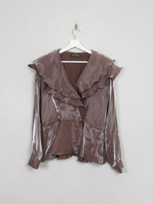 Vintage Gina Bacconi Frilly Blouse S/M