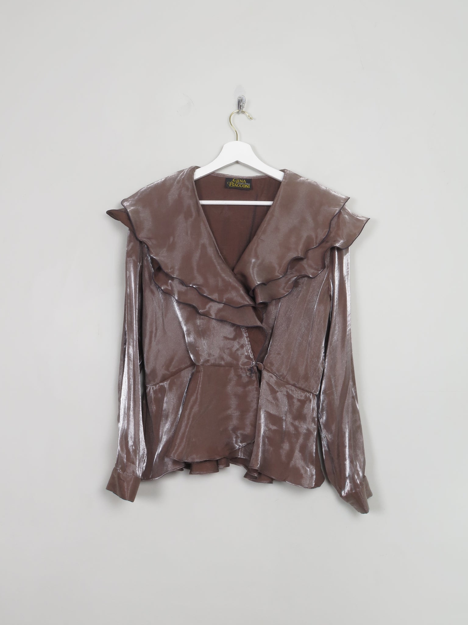 Vintage Gina Bacconi Frilly Blouse S/M