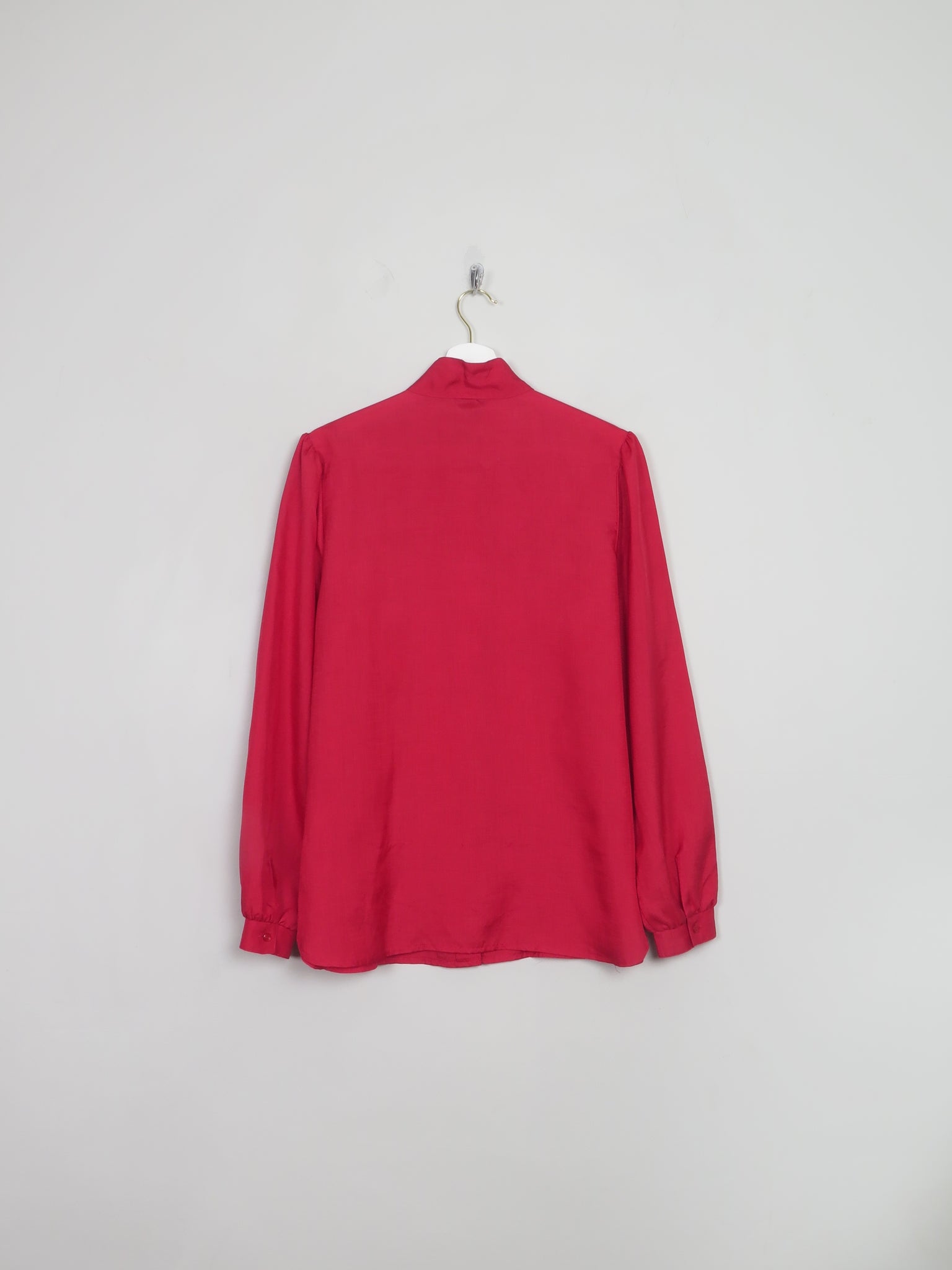 Vintage Red High Neck Blouse S/M