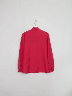 Vintage Red High Neck Blouse S/M