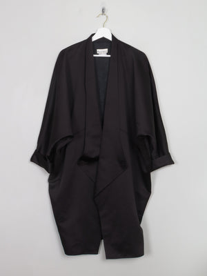 Vintage Black Frank Usher Satin Duster Coat M/L