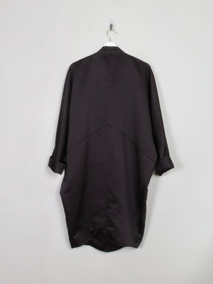 Vintage Black Frank Usher Satin Duster Coat M/L
