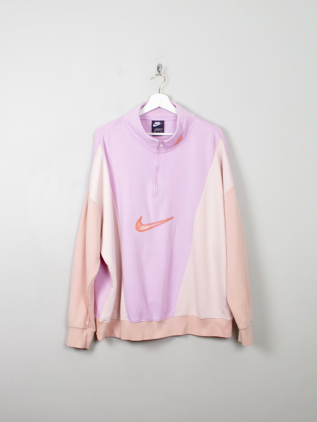 Women's Vintage Nike 1/4 Zip Sweatshirt XL - The Harlequin