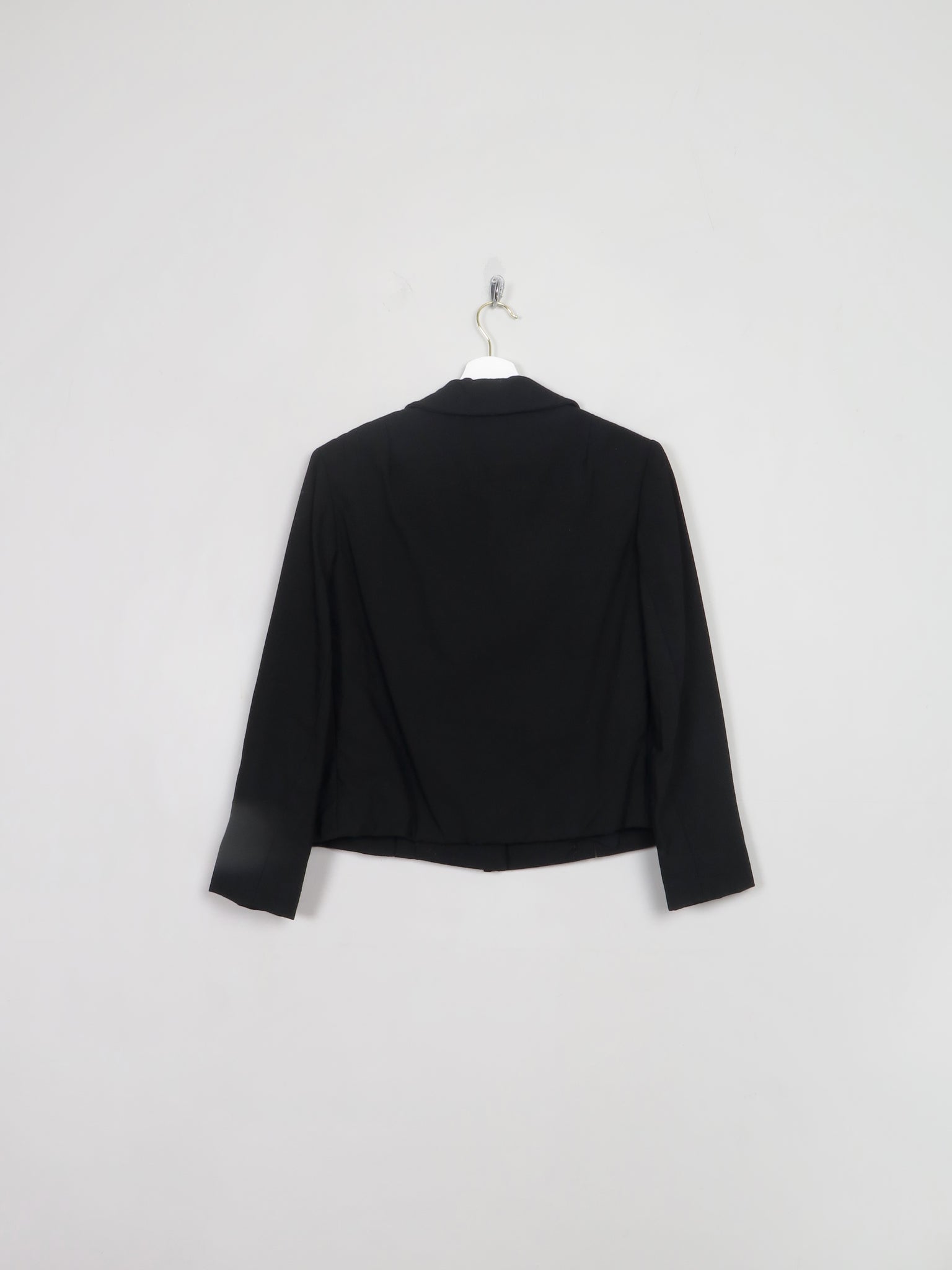 Vintage Women's Black Wool 1960s Jacket M
