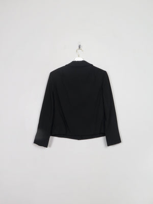 Vintage Women's Black Wool 1960s Jacket M