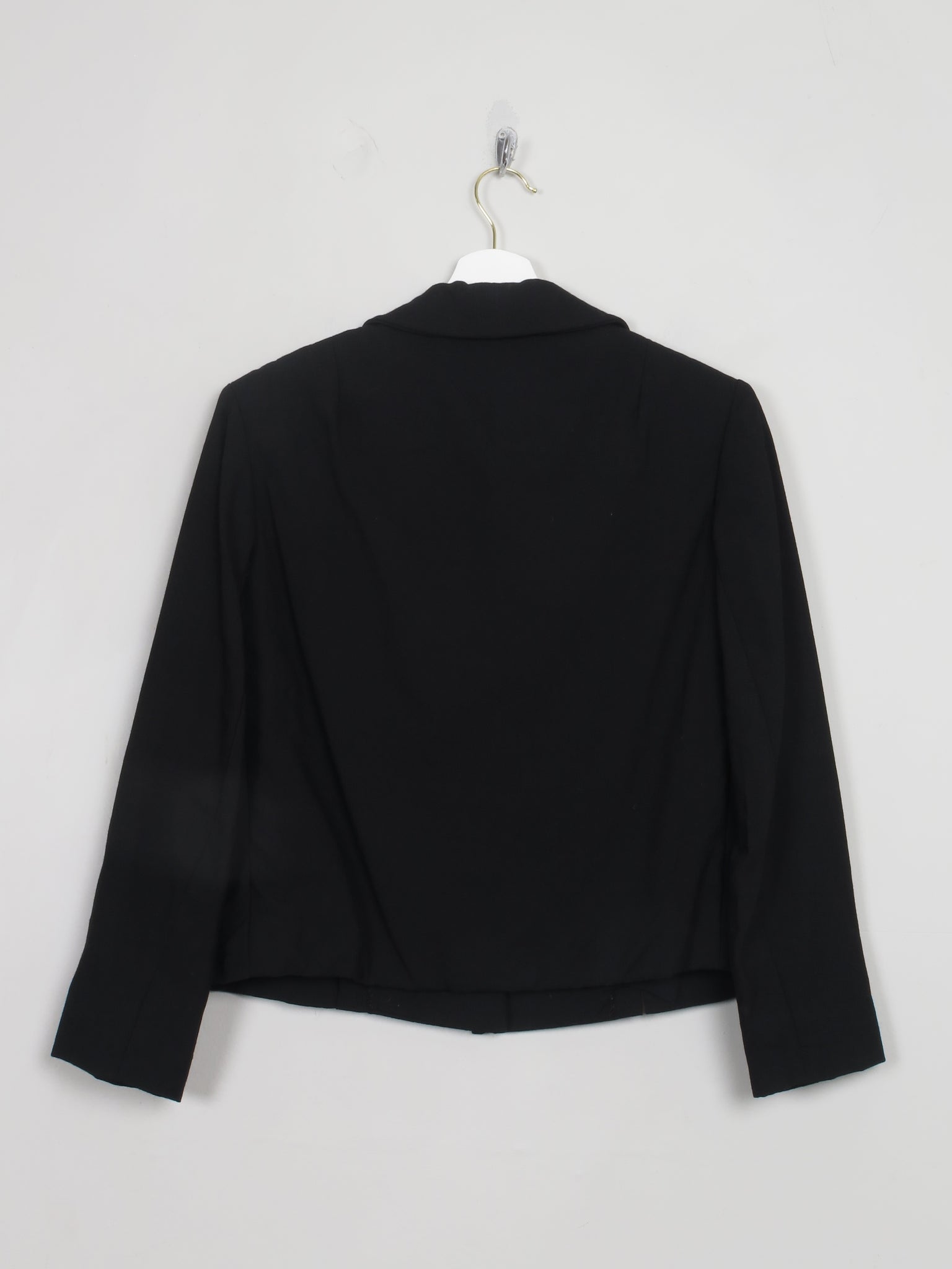 Vintage Women's Black Wool 1960s Jacket M