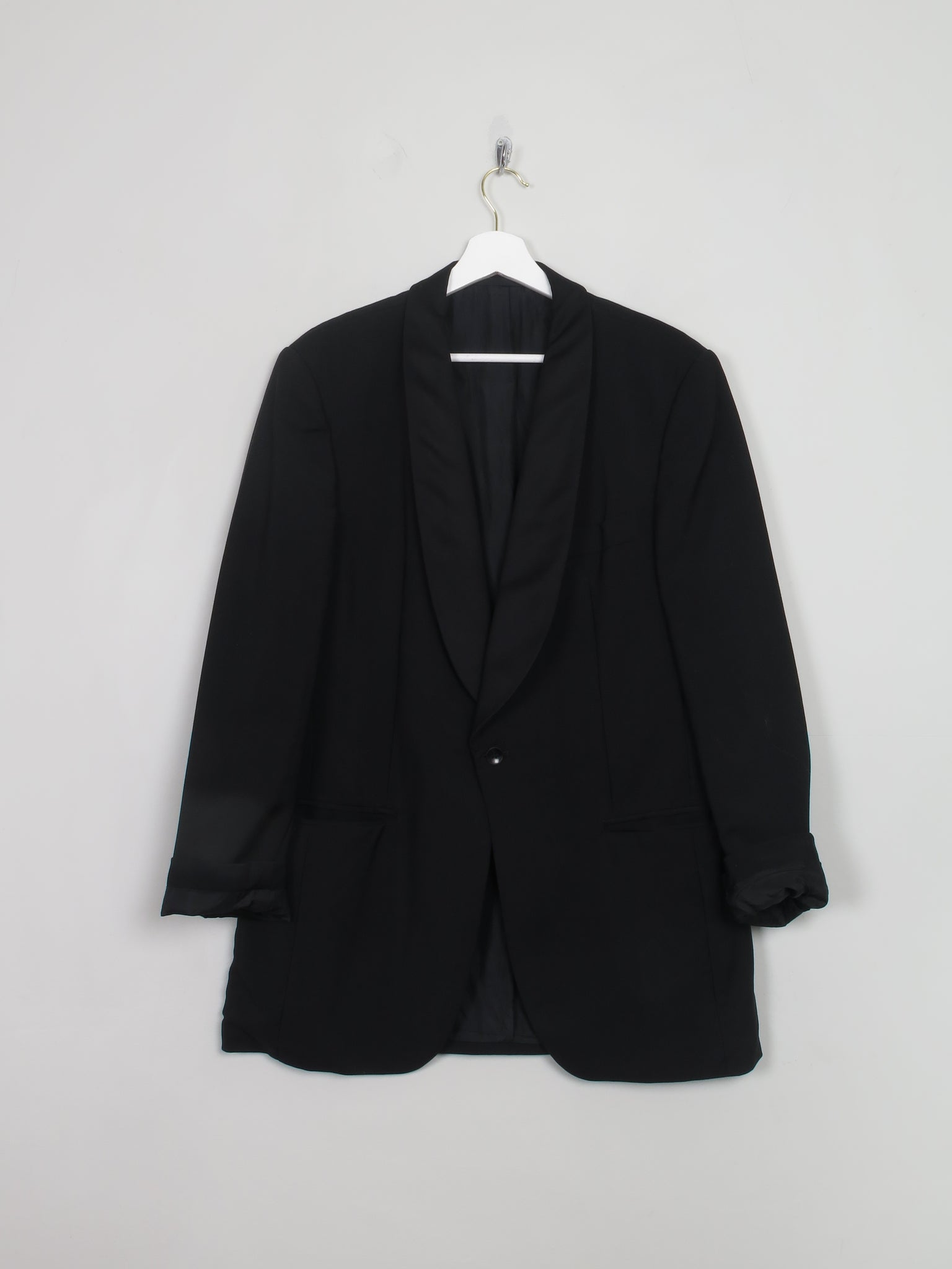Men's Vintage Black Tuxedo Jacket 40" Long length