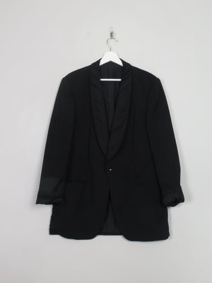 Men's Vintage Black Tuxedo Jacket 40" Long length