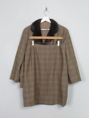 Women's Vintage Brown Suit L