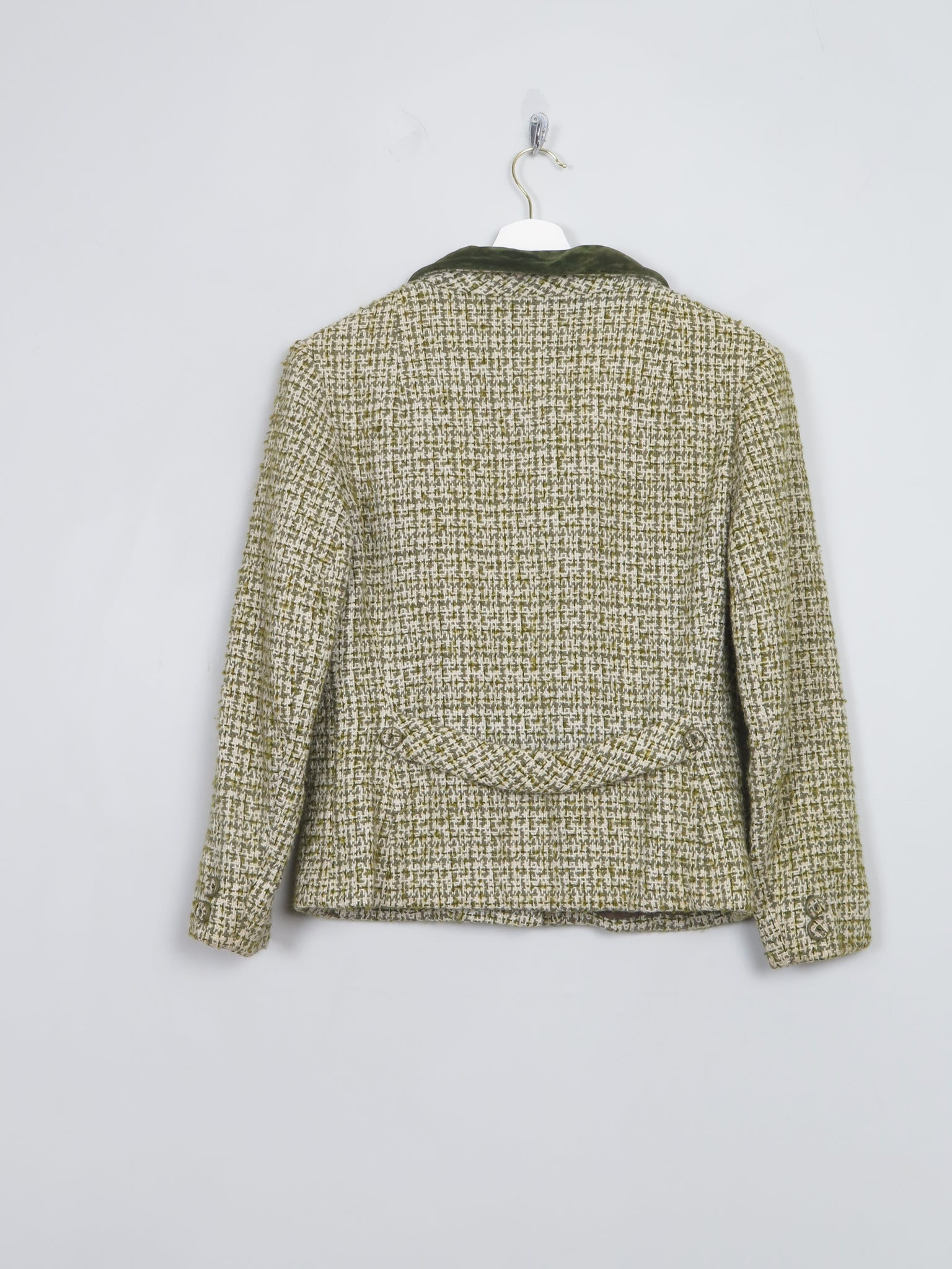 Women's Vintage Green Tweed Jacket S
