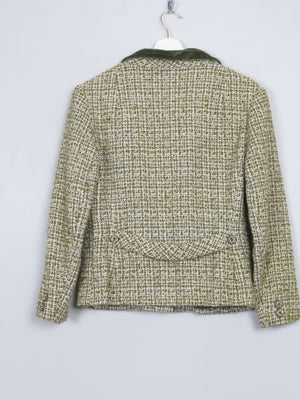 Women's Vintage Green Tweed Jacket S