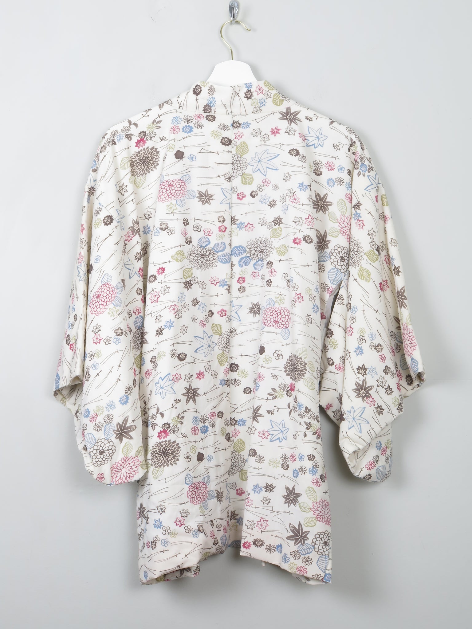 Vintage Cream Printed Kimono S/M - The Harlequin