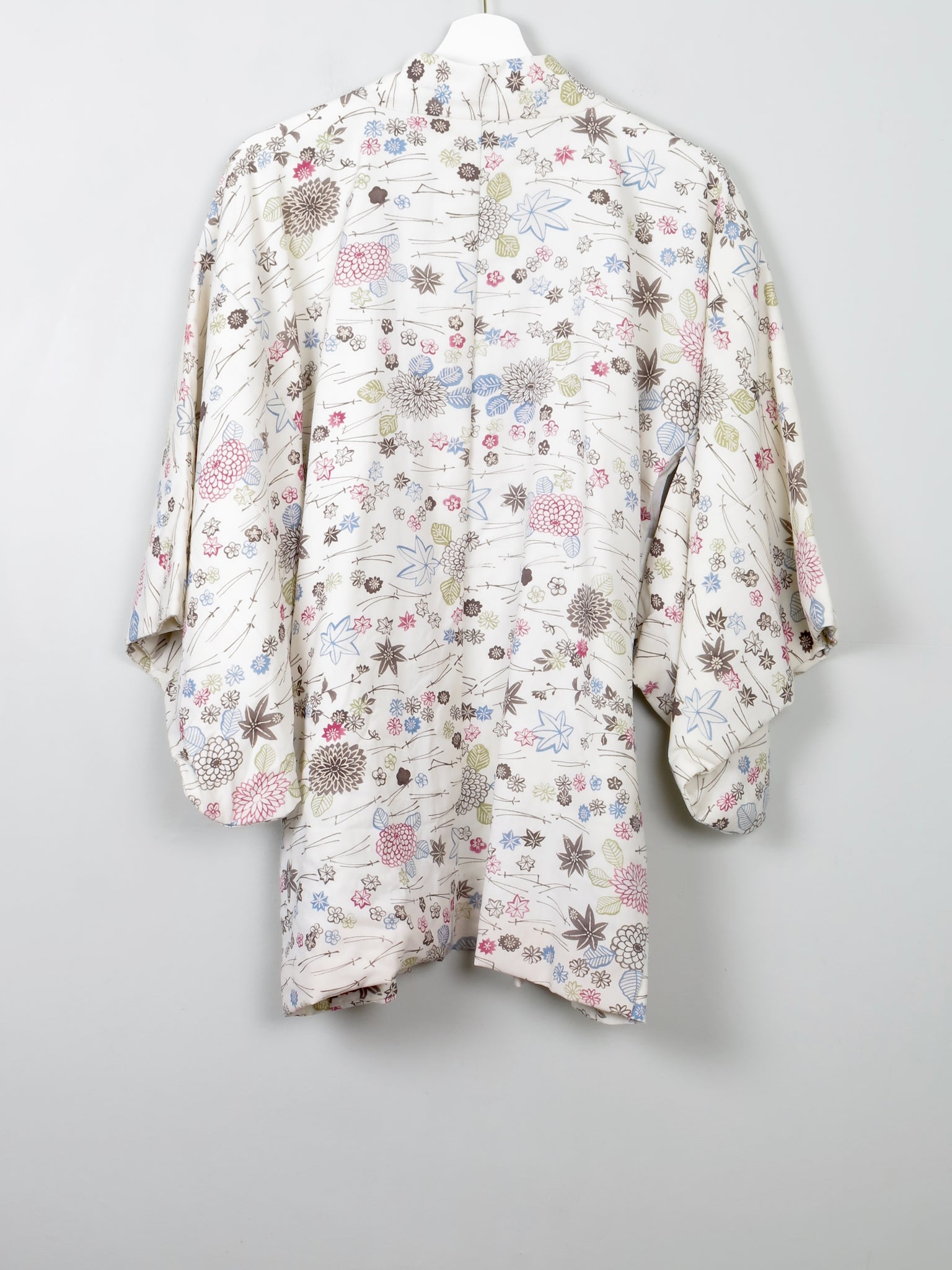 Vintage Cream Printed Kimono S/M - The Harlequin