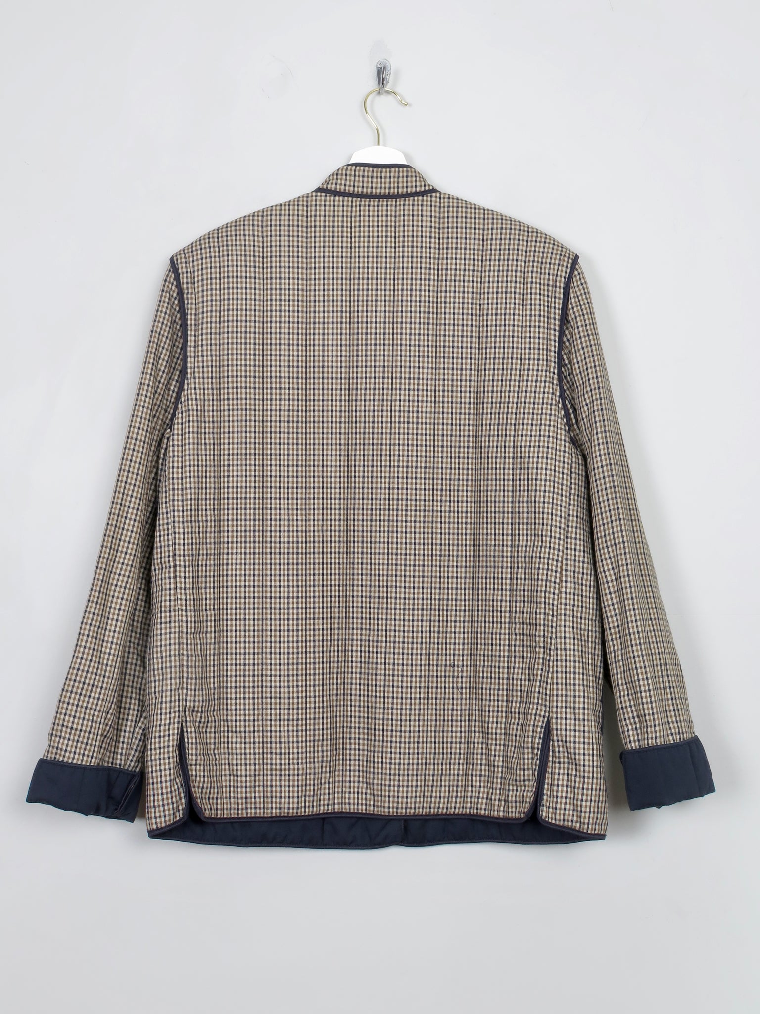 Women's Vintage Aquascutum Printed Check Quilted Jacket L