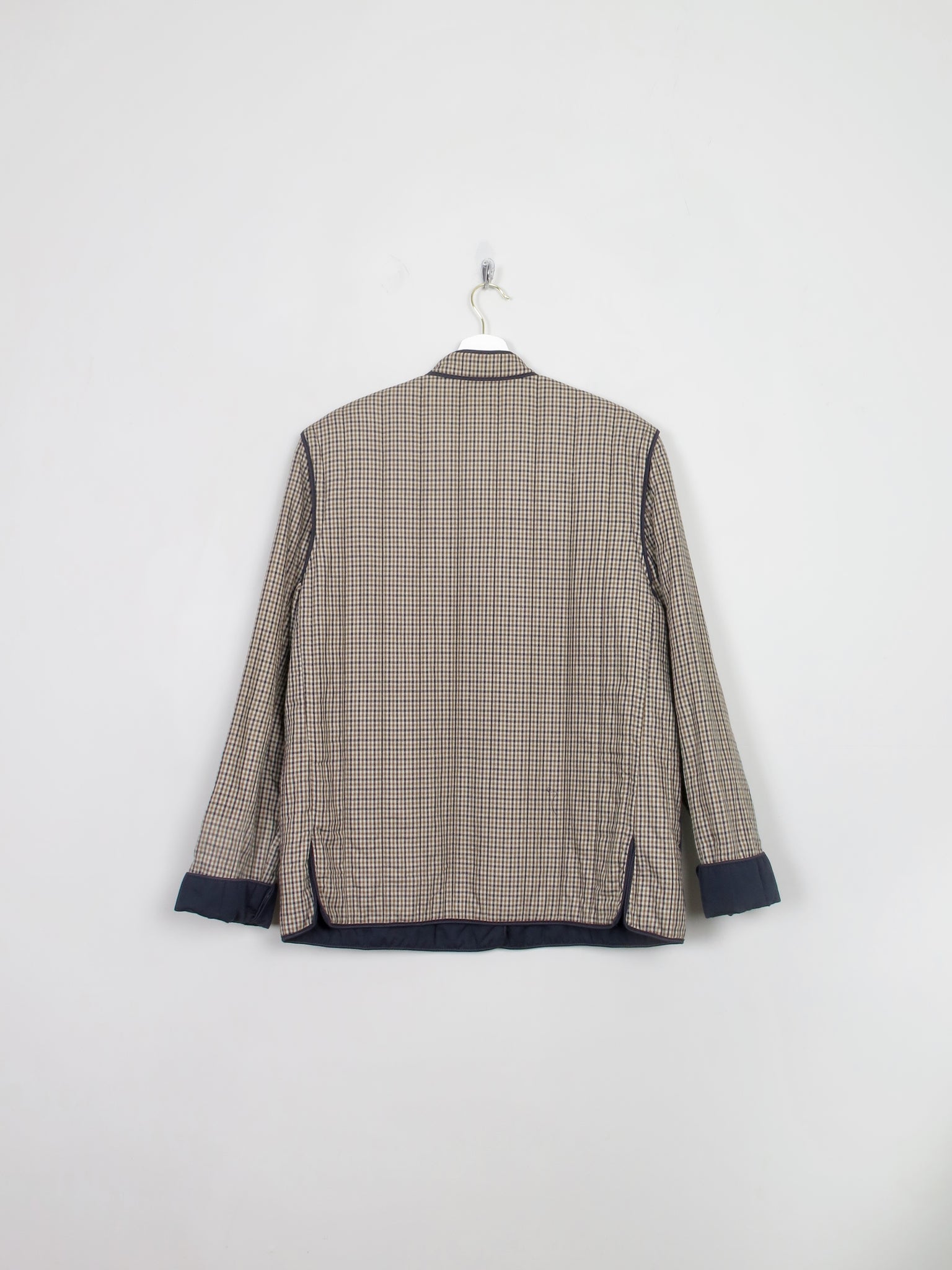 Women's Vintage Aquascutum Printed Check Quilted Jacket L
