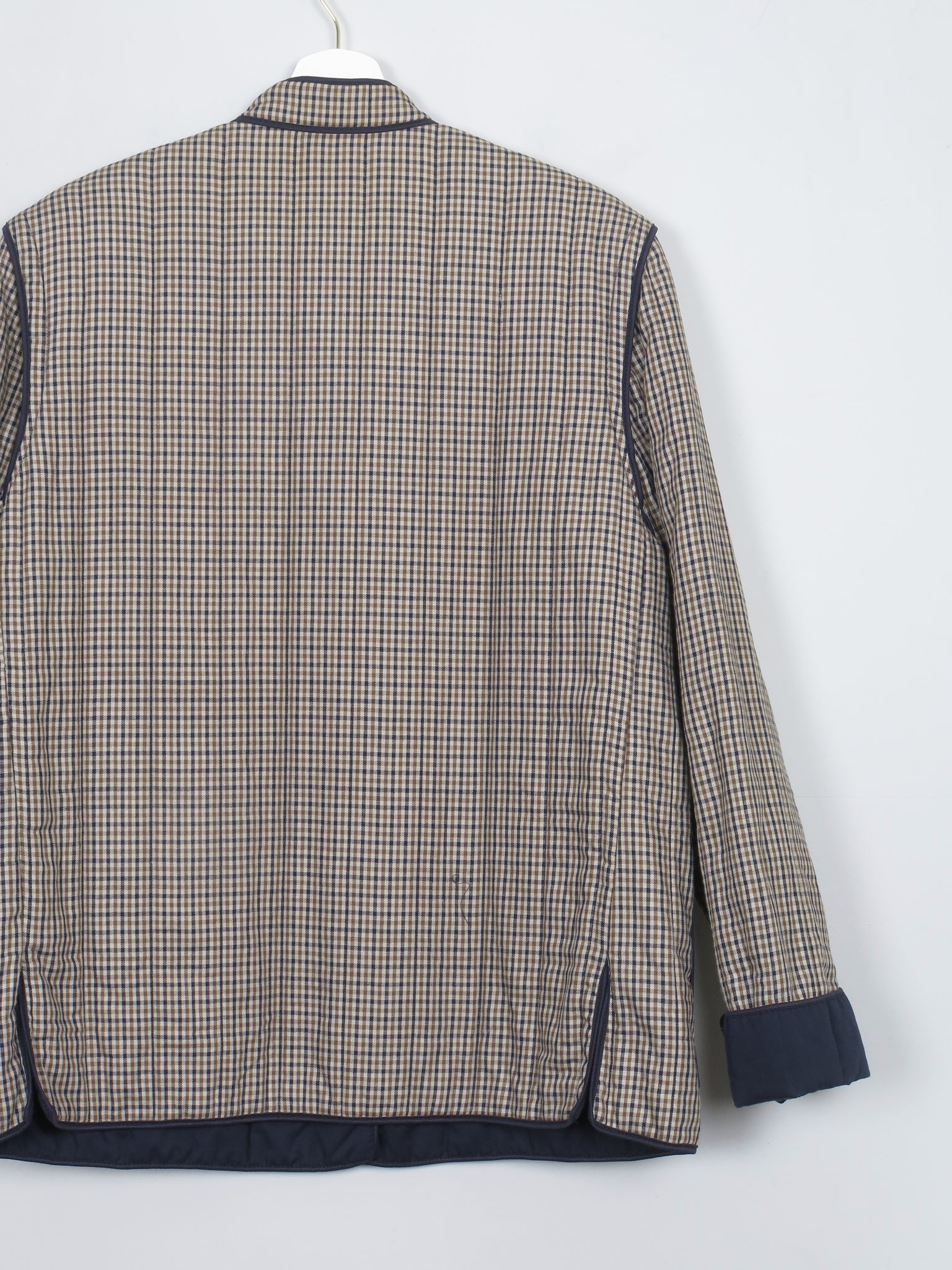 Women's Vintage Aquascutum Printed Check Quilted Jacket L