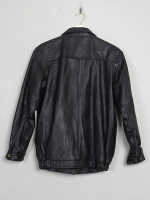 Women's Vintage Black Leather Jacket S