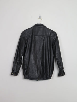 Women's Vintage Black Leather Jacket S