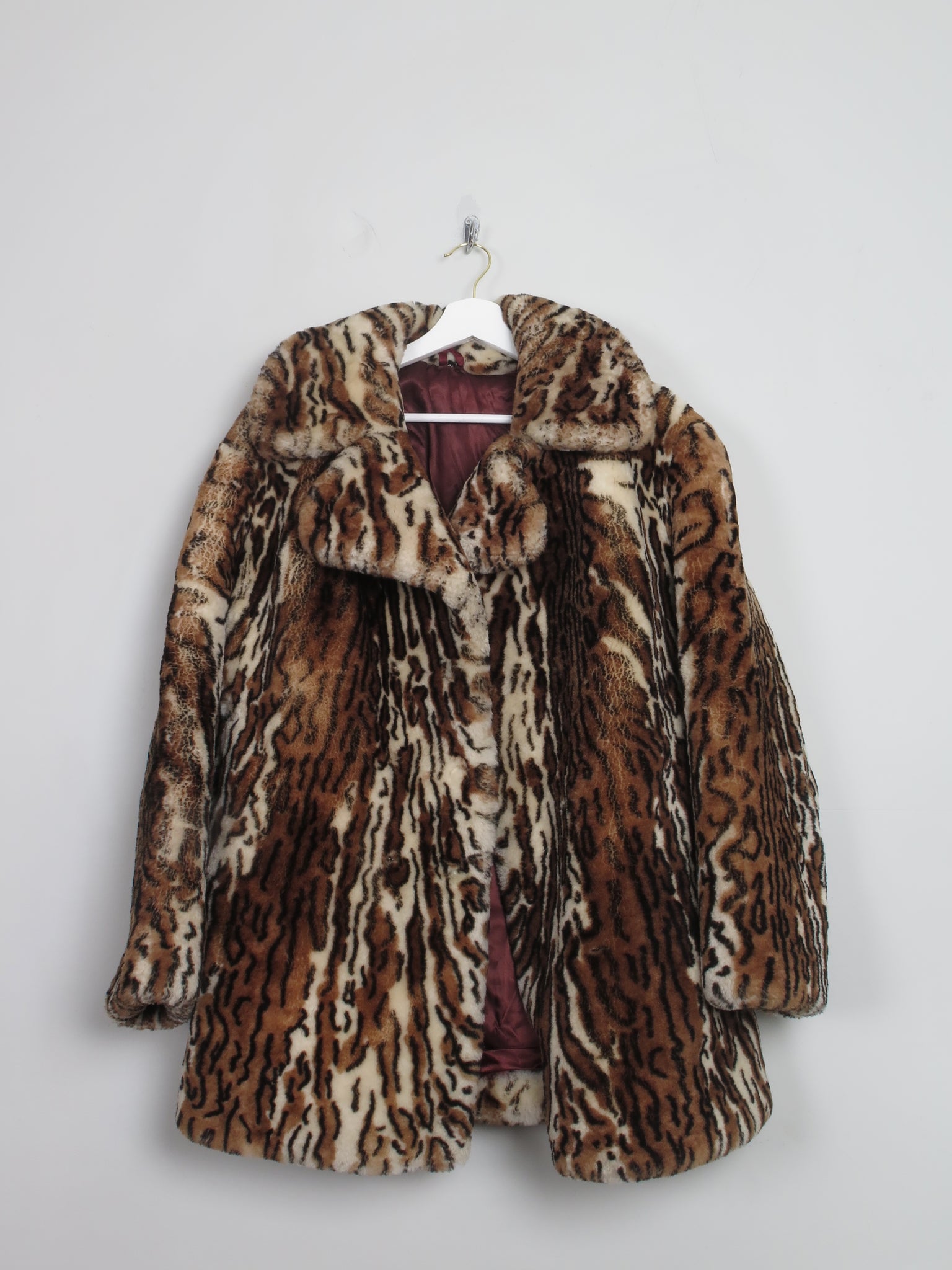 Women's Vintage Leopard Print Coat L - The Harlequin