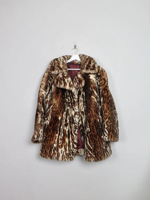 Women's Vintage Leopard Print Coat L - The Harlequin