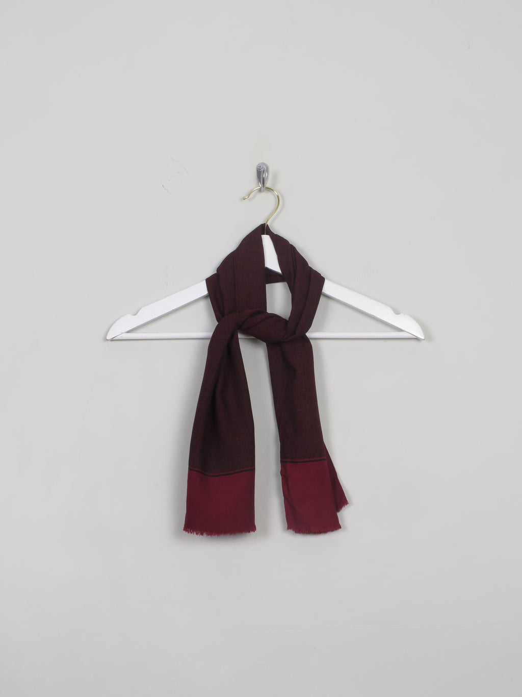 Men's Vintage Wine Wool Scarf - The Harlequin