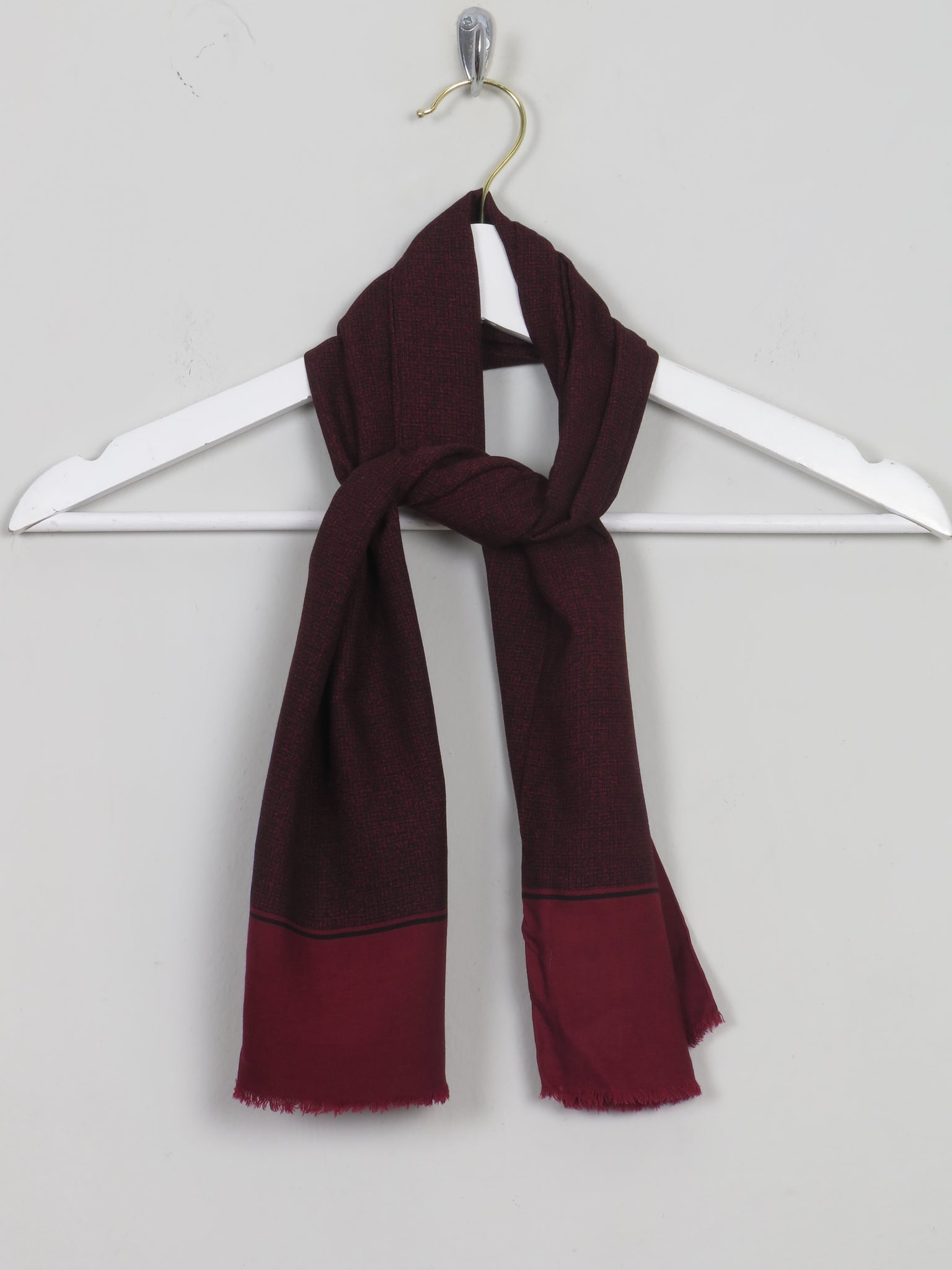 Men's Vintage Wine Wool Scarf - The Harlequin