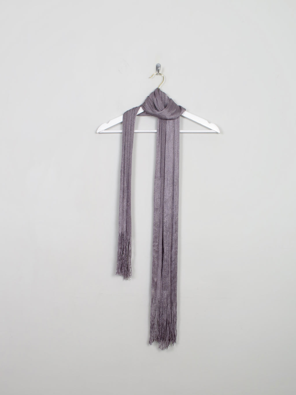 Women's Vintage Silver Fringed Scarf - The Harlequin