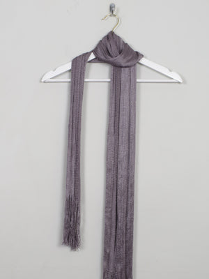 Women's Vintage Silver Fringed Scarf - The Harlequin