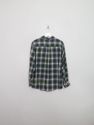Men's Vintage Green Flannel Shirt M - The Harlequin