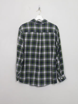 Men's Vintage Green Flannel Shirt M - The Harlequin