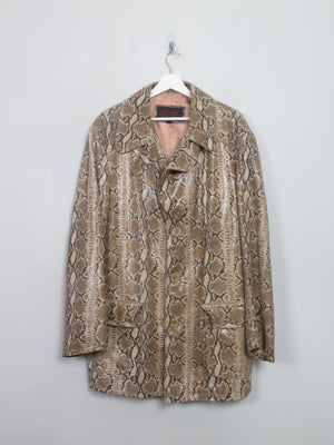 Men's Vintage Leather Snakeskin Print Jacket M - The Harlequin