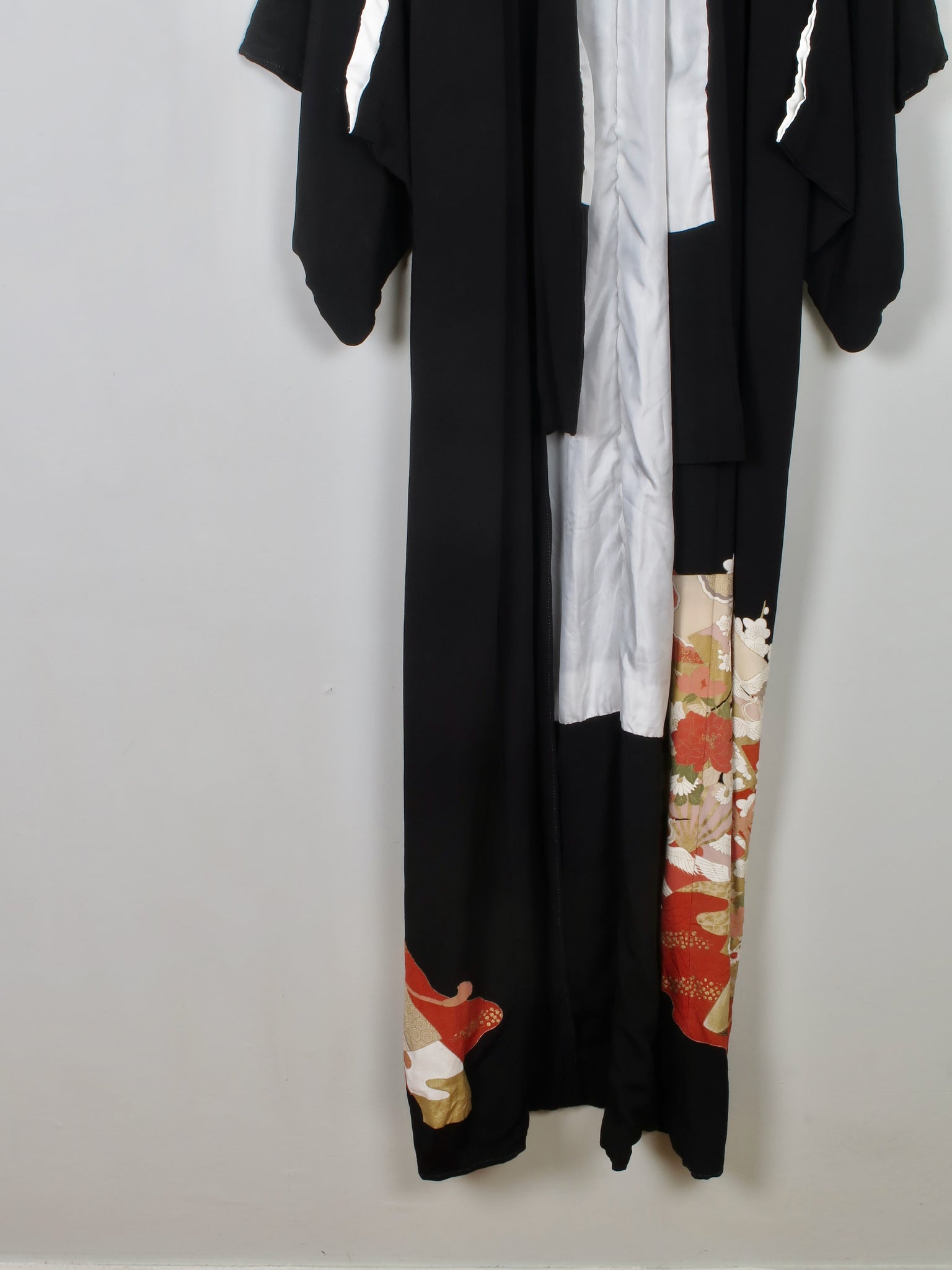 Vintage Silk & Wool Black & Embellished Kimono  S/M - The Harlequin