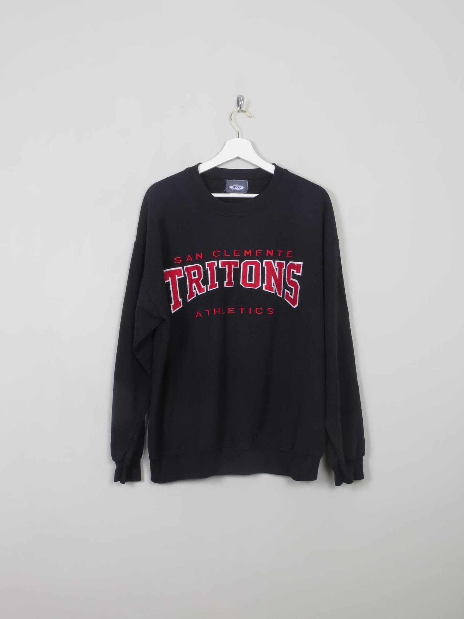 Men's Vintage Black Sweatshirt With Logo L - The Harlequin