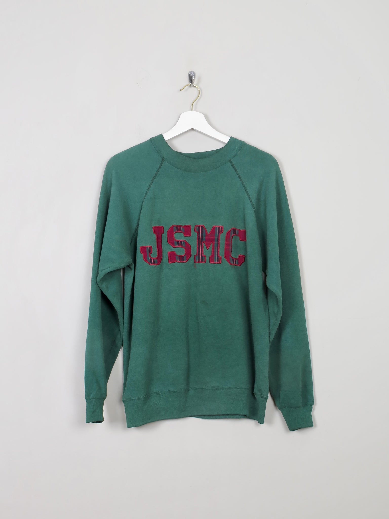 Men's Vintage Green Sweatshirt With Logo L - The Harlequin