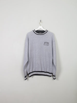 Men's Grey Vintage Sweatshirt M - The Harlequin