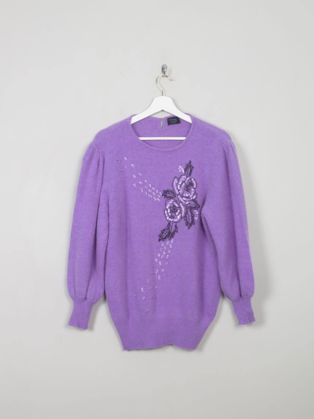 Women's Vintage Wool Embellished Jumper M/L - The Harlequin