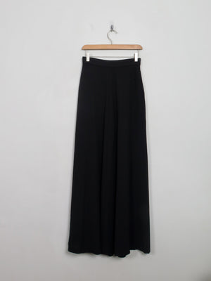 Vintage Long Black Maxi Skirt With Pockets 27" W XS/S - The Harlequin