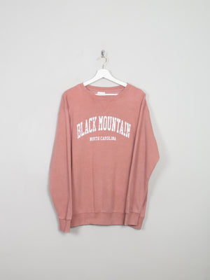 Vintage Style Pink Sweatshirt With Logo L - The Harlequin