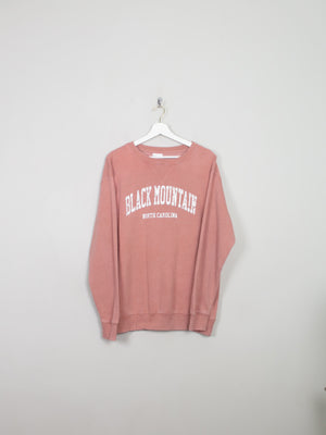 Vintage Style Pink Sweatshirt With Logo L - The Harlequin